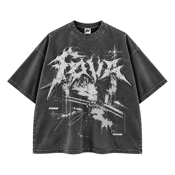 Áo Thun Streetwear FW Graphic Distressed – Đen