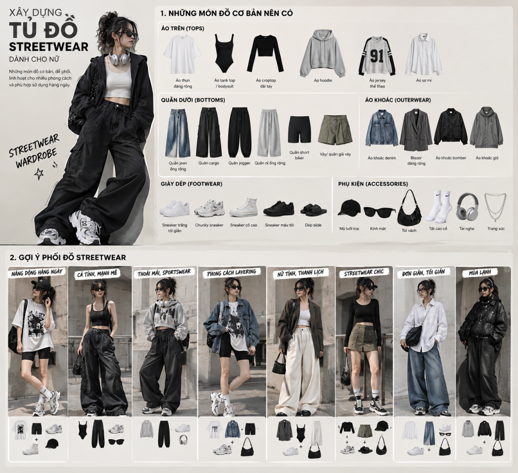 tủ streetwear cho nữ